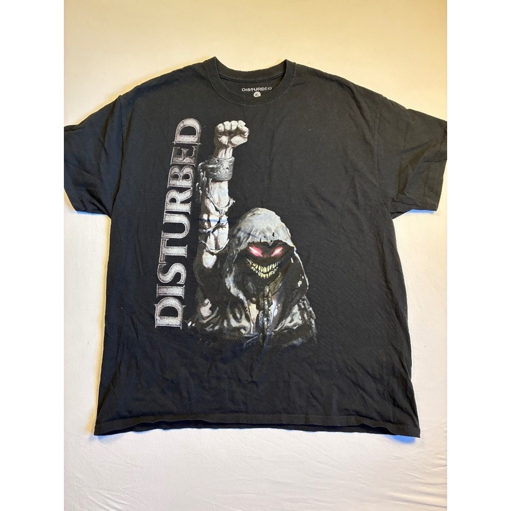 Disturbed Men's Black Graphic T Shirt XL Up Yer Fist Band Concert Music